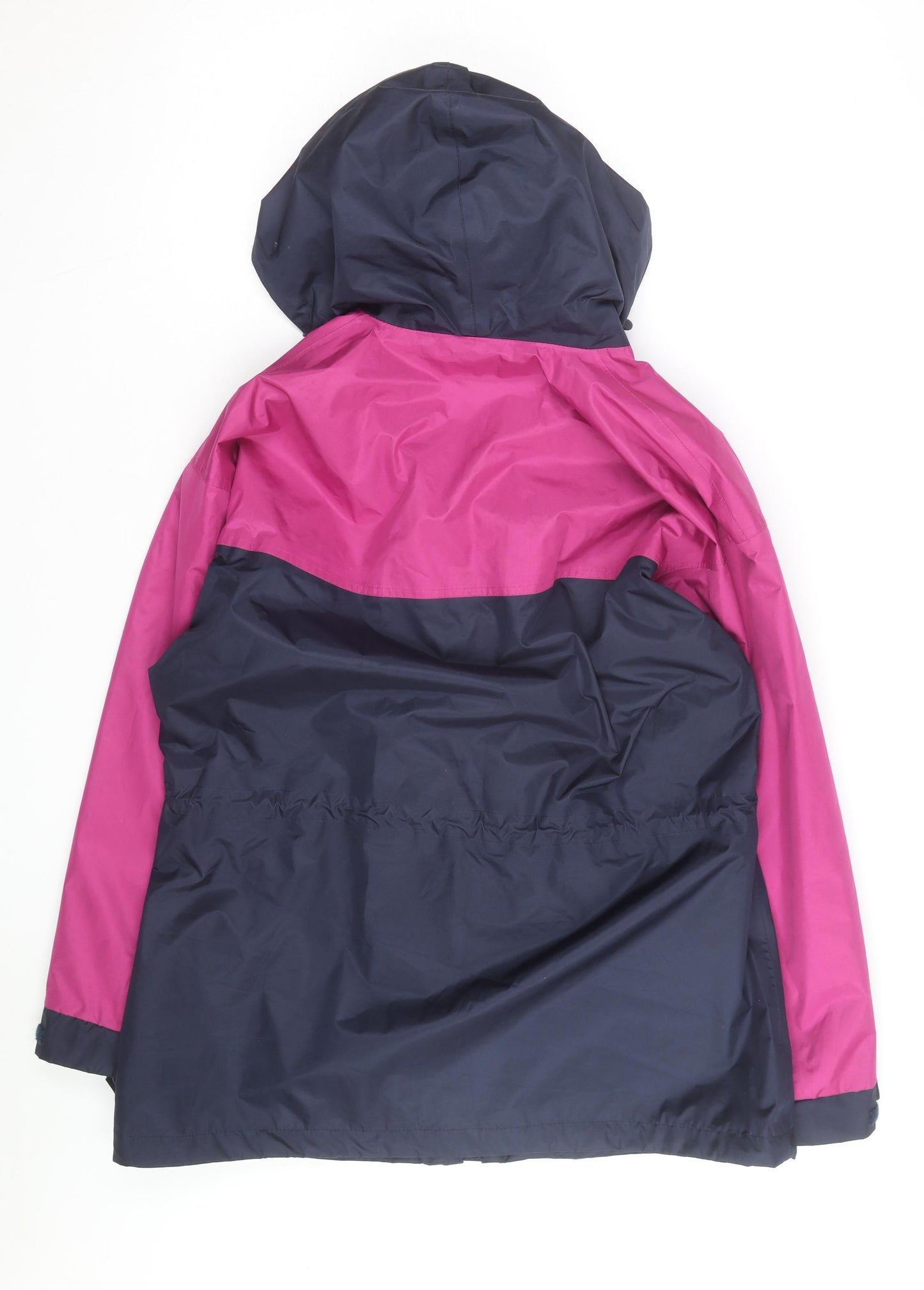 Snowdonia Womens Blue Pink Waterproof Hooded Rain Coat Jacket Size 14