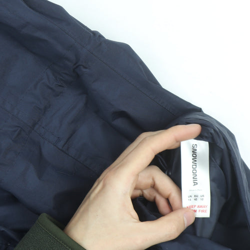 Snowdonia Womens Blue Pink Waterproof Hooded Rain Coat Jacket Size 14