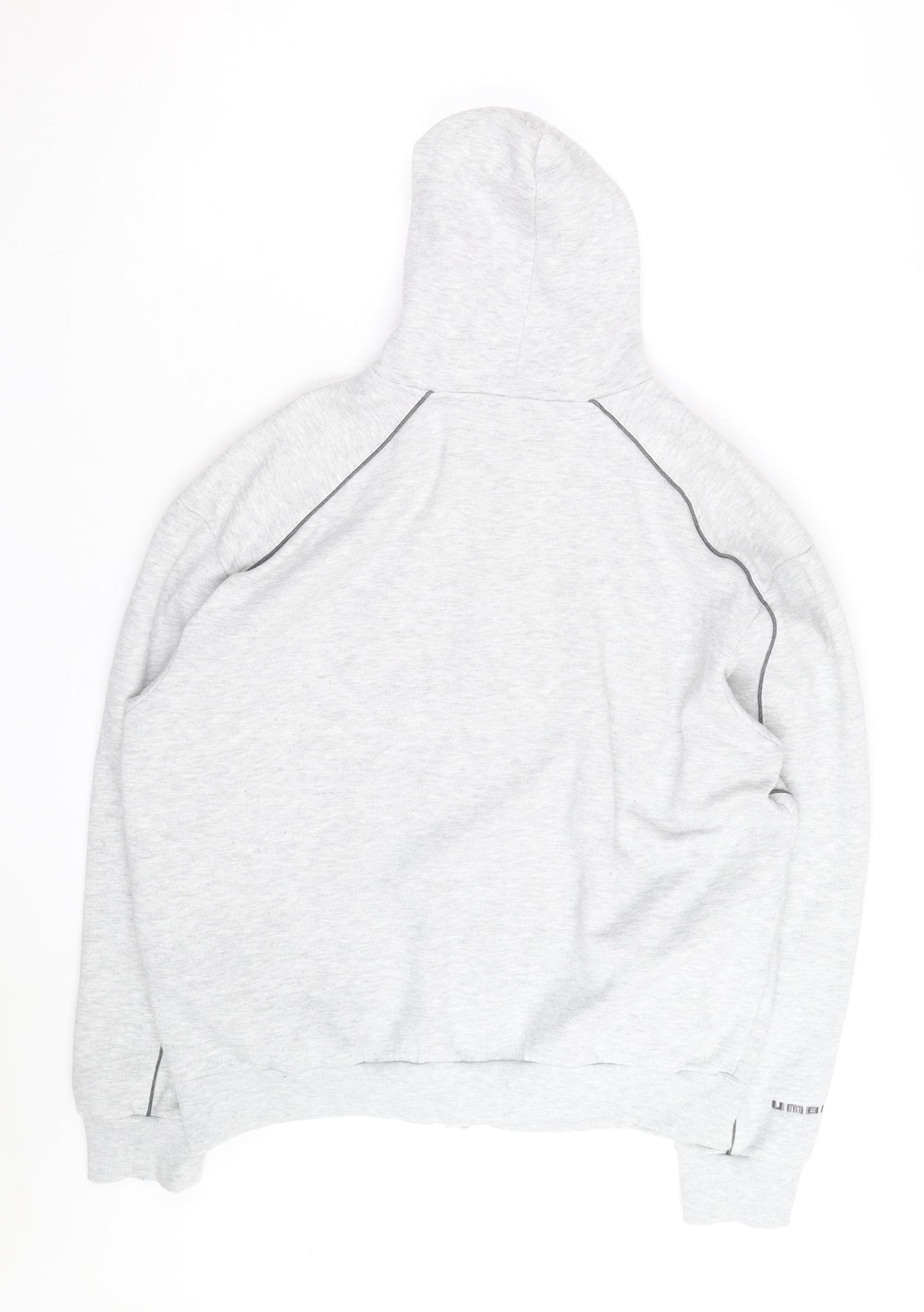 Umbro Men's Grey XL Full Zip Fleece Hoodie Sweatshirt
