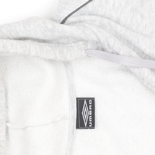 Umbro Men's Grey XL Full Zip Fleece Hoodie Sweatshirt