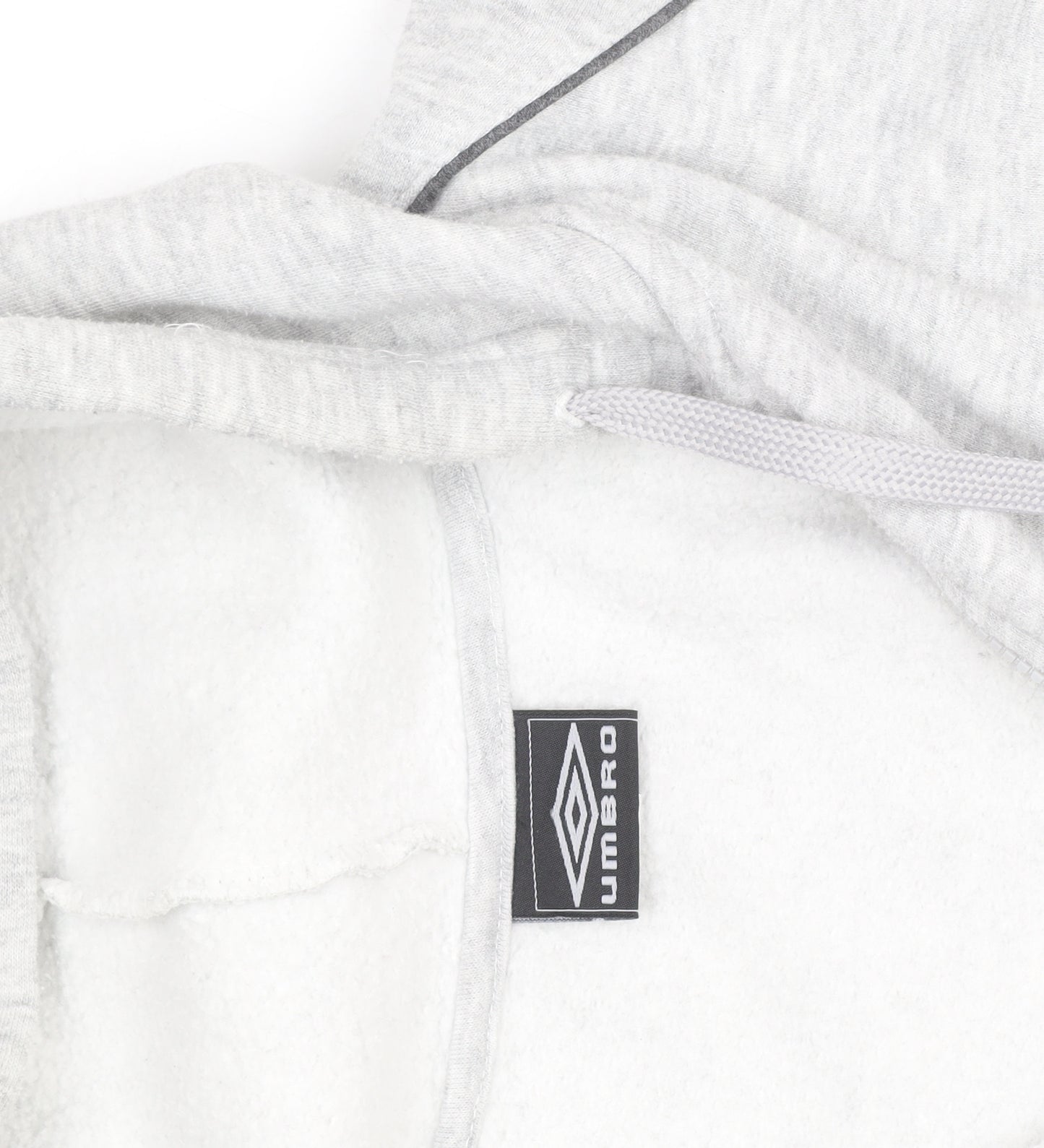 Umbro Men's Grey XL Full Zip Fleece Hoodie Sweatshirt
