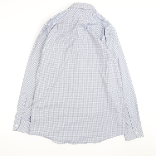 Charles Tyrwhitt Men's Blue Check Slim Fit Non-Iron Dress Shirt 16/41