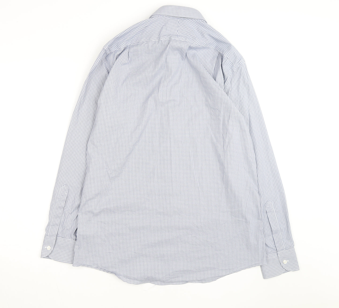 Charles Tyrwhitt Men's Blue Check Slim Fit Non-Iron Dress Shirt 16/41