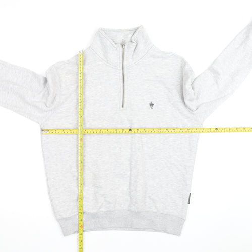 French Connection Men's Grey 1/2 Zip Sweatshirt Size M