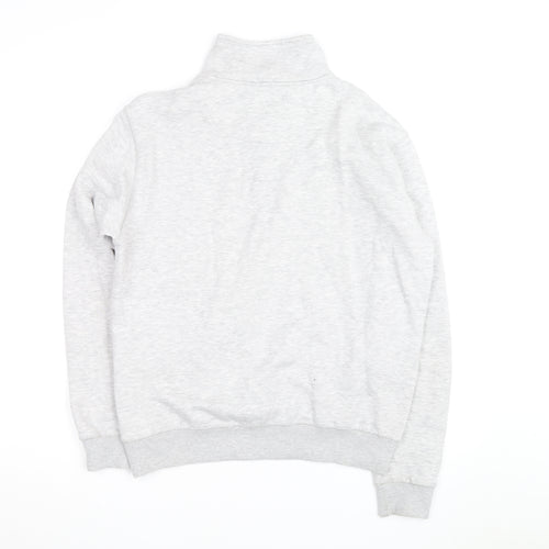 French Connection Men's Grey 1/2 Zip Sweatshirt Size M