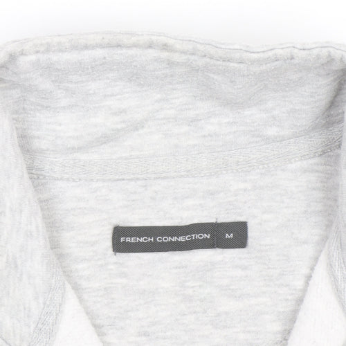 French Connection Men's Grey 1/2 Zip Sweatshirt Size M