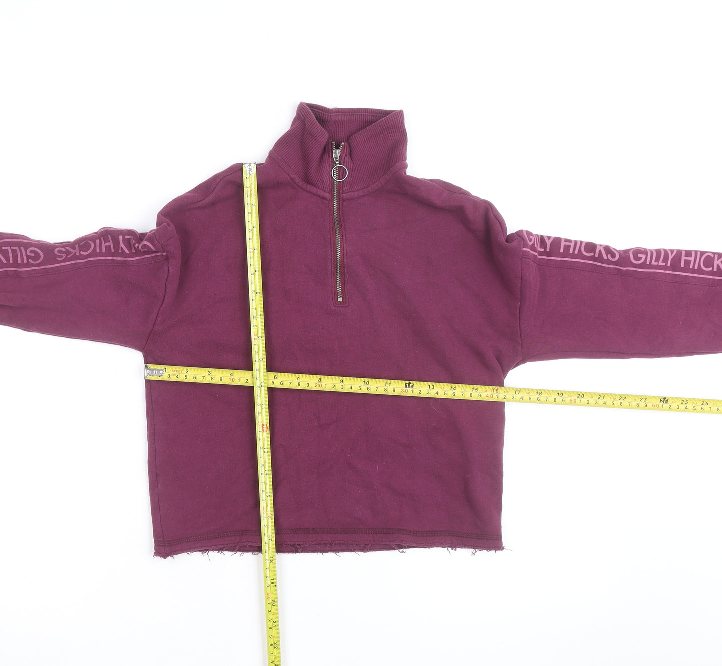 Gilly Hicks by Hollister Womens Purple 1/4 Zip Sweatshirt XS