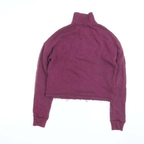 Gilly Hicks by Hollister Womens Purple 1/4 Zip Sweatshirt XS
