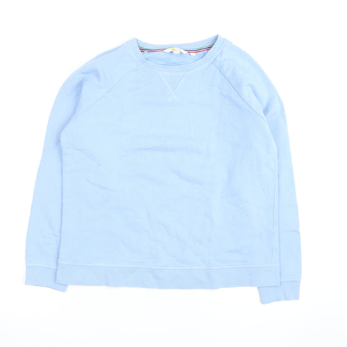 Boden Women's Blue Crew Neck Cotton Pullover Sweatshirt Size M