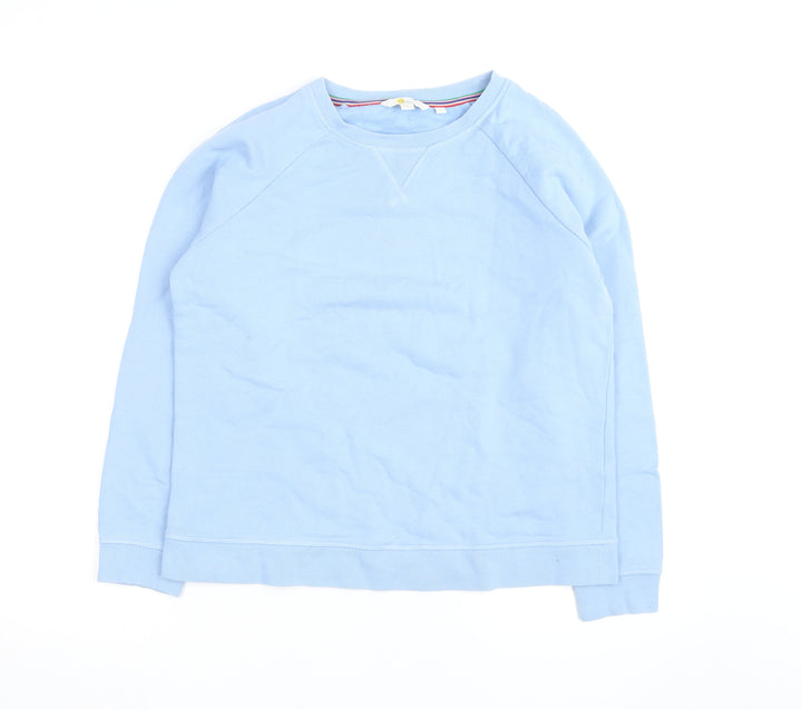 Boden Women's Blue Crew Neck Cotton Pullover Sweatshirt Size M