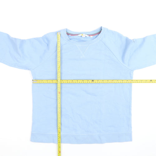 Boden Women's Blue Crew Neck Cotton Pullover Sweatshirt Size M