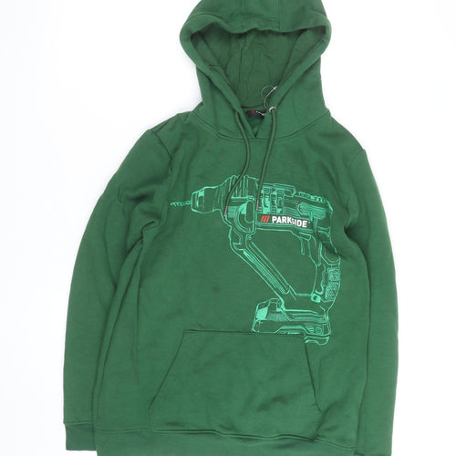 Parkside Men's Green Pullover Hoodie Size L Graphic Print Workwear