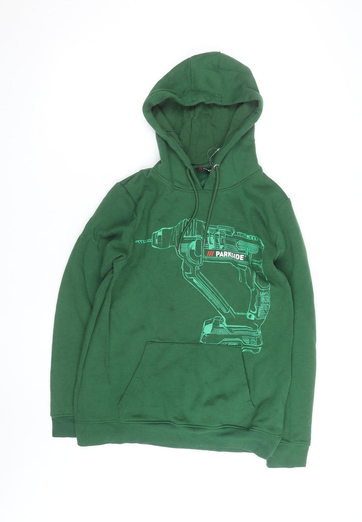 Parkside Men's Green Pullover Hoodie Size L Graphic Print Workwear