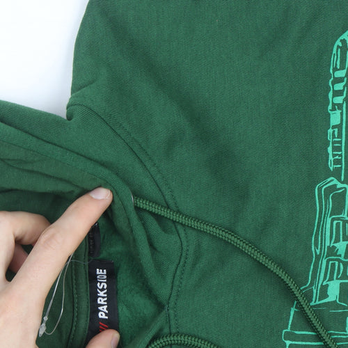 Parkside Men's Green Pullover Hoodie Size L Graphic Print Workwear