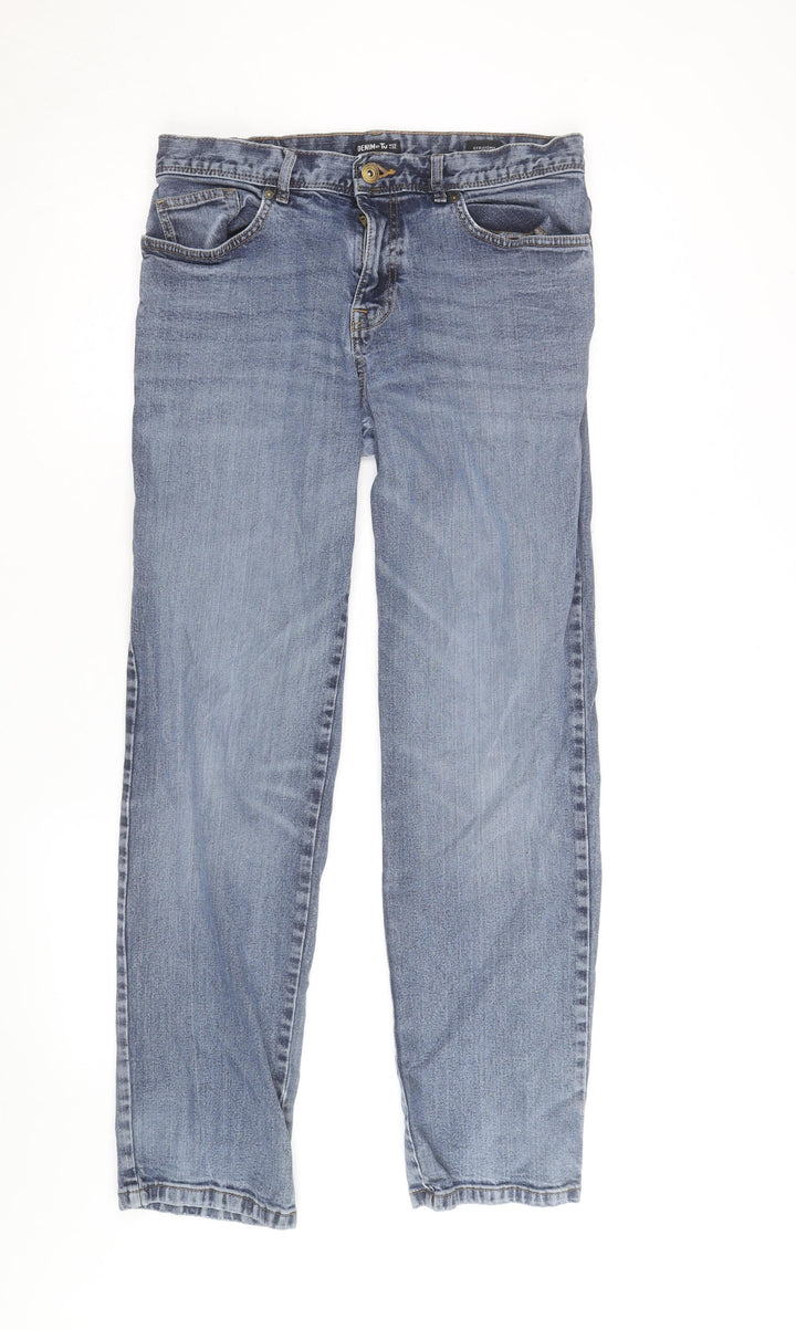 Tu Men’s Blue Straight Leg Denim Jeans W32 L32 Cotton Blend