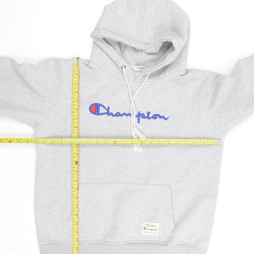 Champion Men's Grey XL Pullover Hoodie Embroidered Logo