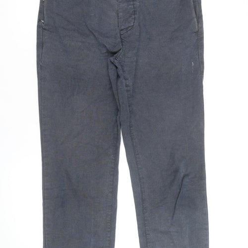 Jacamo Men's Blue Chino Trousers 34R Cotton Blend Regular Fit