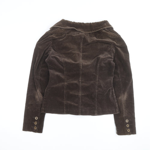 Jane Norman Women Brown Corduroy Blazer Jacket Size 12