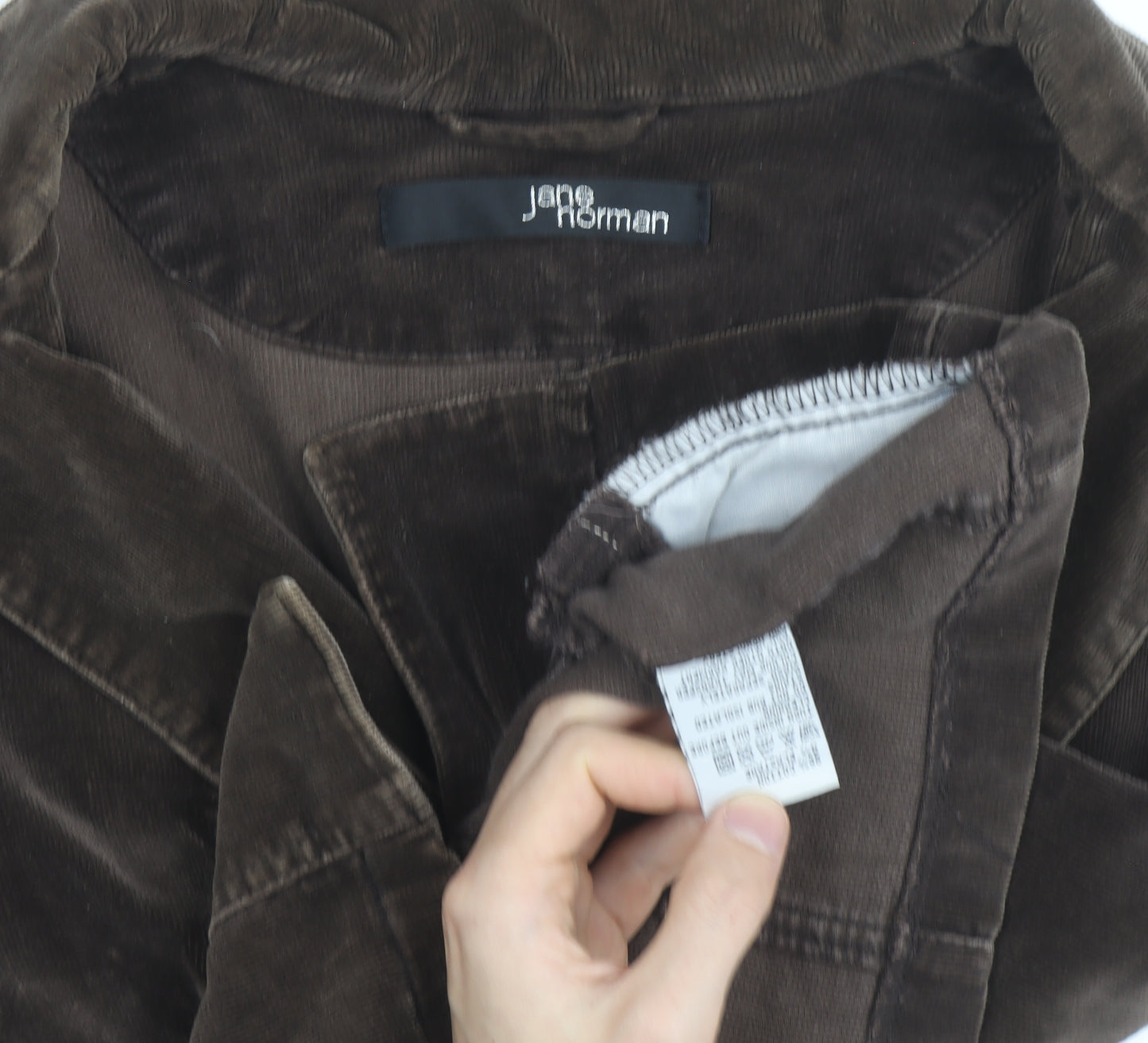 Jane Norman Women Brown Corduroy Blazer Jacket Size 12