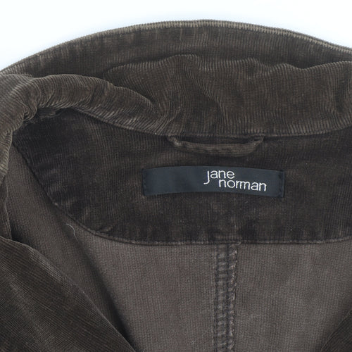 Jane Norman Women Brown Corduroy Blazer Jacket Size 12