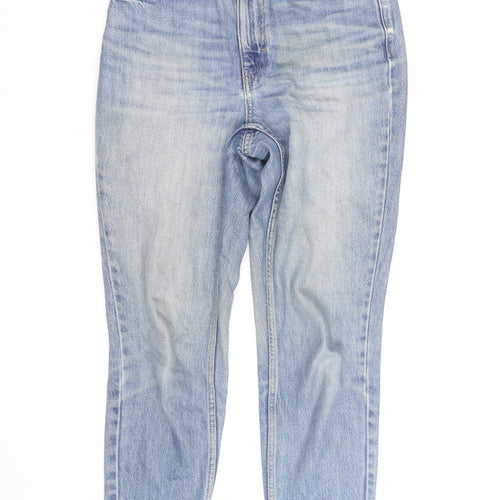 Topshop Women's Blue High Rise Mom Jeans Size 10 Regular Denim