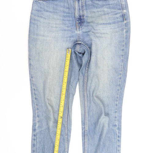 Topshop Women's Blue High Rise Mom Jeans Size 10 Regular Denim