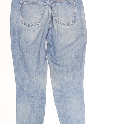 Topshop Women's Blue High Rise Mom Jeans Size 10 Regular Denim