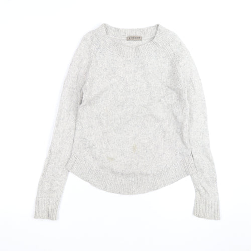 Jigsaw Womens Grey Wool Crew Neck Pullover Jumper Size S