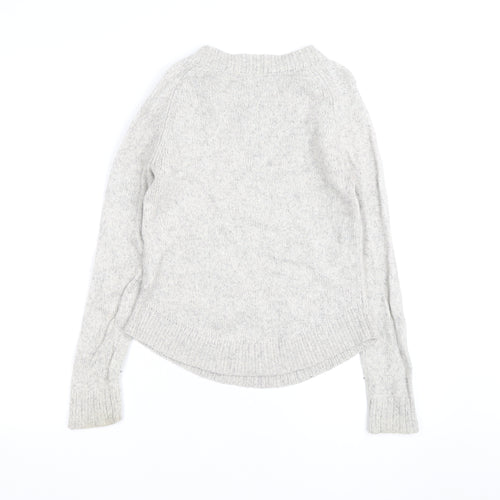 Jigsaw Womens Grey Wool Crew Neck Pullover Jumper Size S
