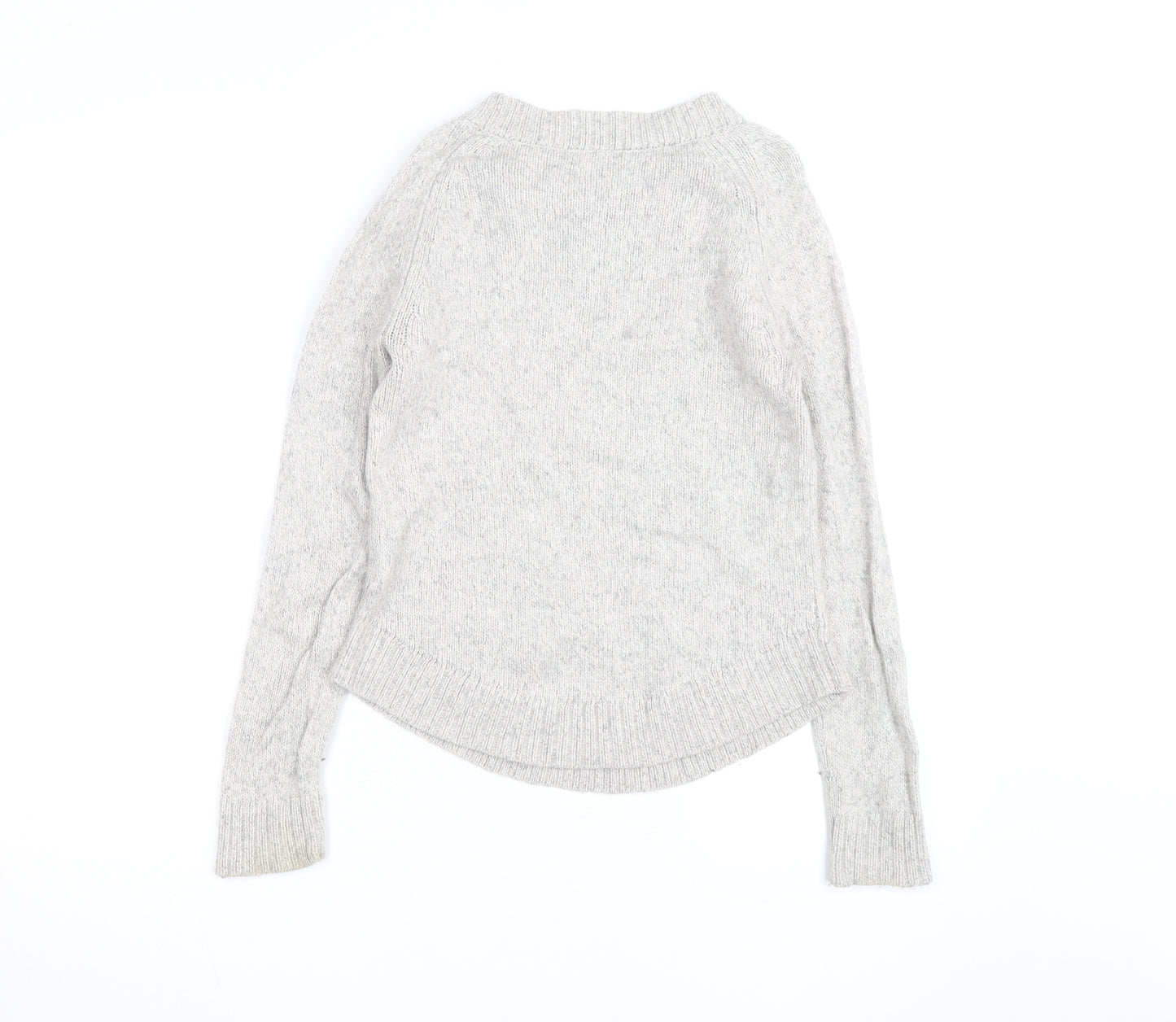 Jigsaw Womens Grey Wool Crew Neck Pullover Jumper Size S