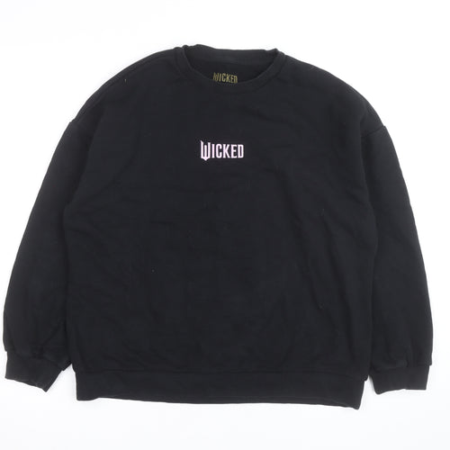 Wicked Girls Black Pullover Sweatshirt 13-14 Years Fairytale Graphic Print
