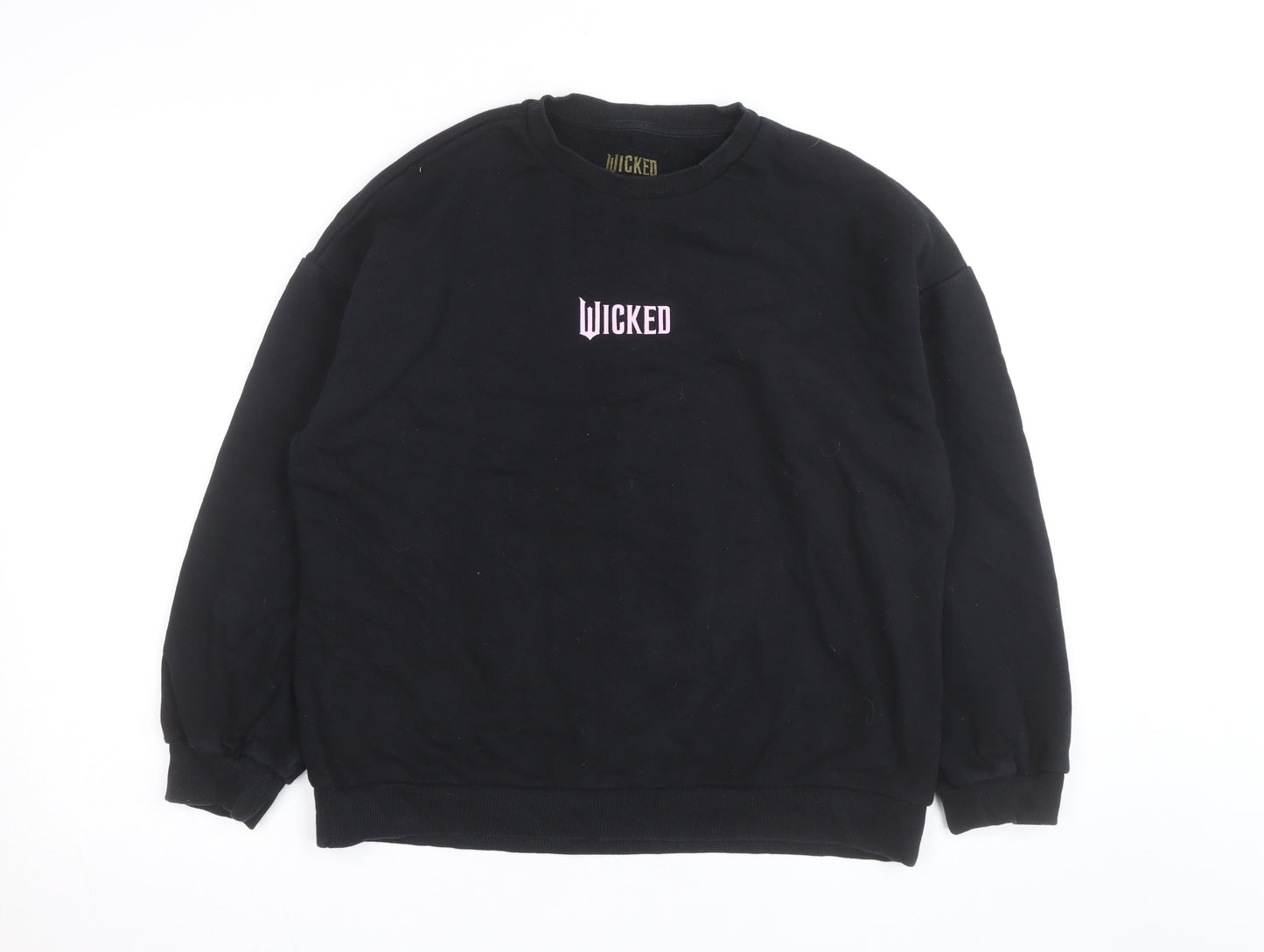 Wicked Girls Black Pullover Sweatshirt 13-14 Years Fairytale Graphic Print