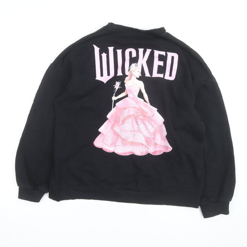 Wicked Girls Black Pullover Sweatshirt 13-14 Years Fairytale Graphic Print