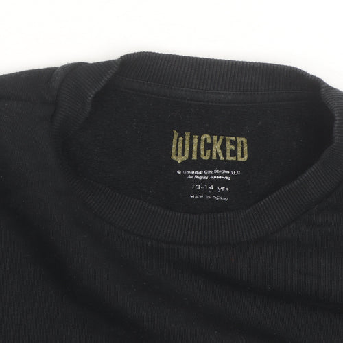 Wicked Girls Black Pullover Sweatshirt 13-14 Years Fairytale Graphic Print