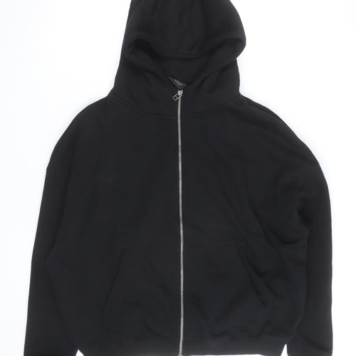 PULL&BEAR Men's Black Full Zip Hoodie Size L Regular Fit