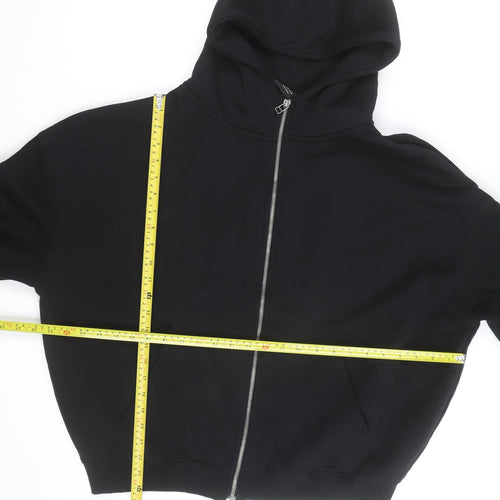 PULL&BEAR Men's Black Full Zip Hoodie Size L Regular Fit