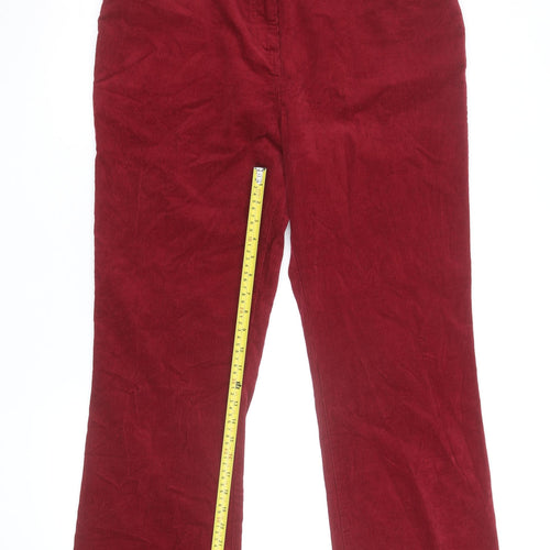 Marks and Spencer Women’s Red Corduroy Straight Jeans Size 18