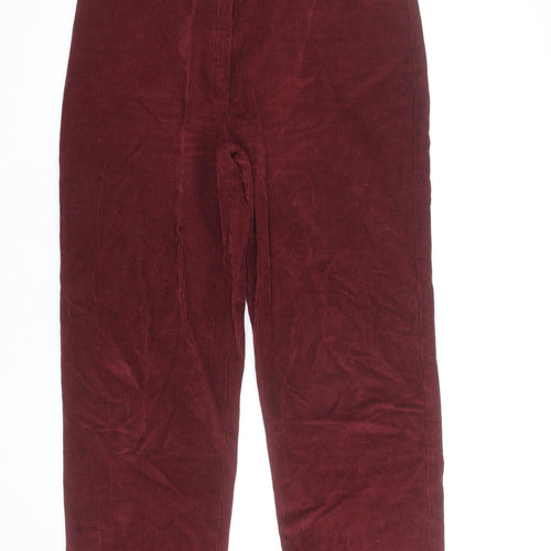 Smartwear Womens Red Corduroy Straight Jeans Size 18 Regular