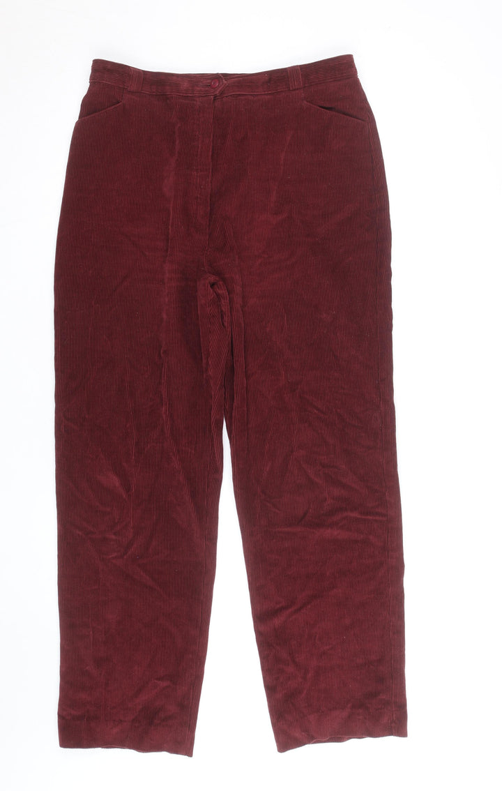 Smartwear Womens Red Corduroy Straight Jeans Size 18 Regular