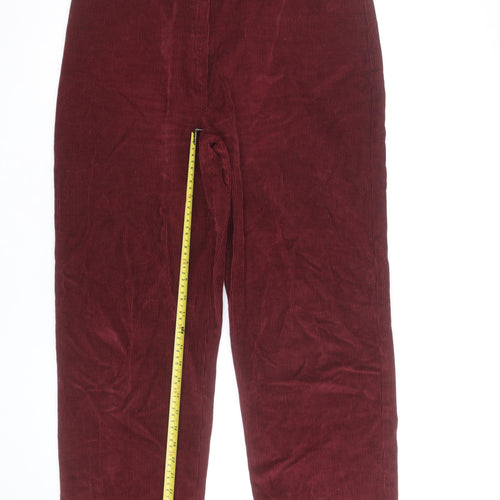 Smartwear Womens Red Corduroy Straight Jeans Size 18 Regular