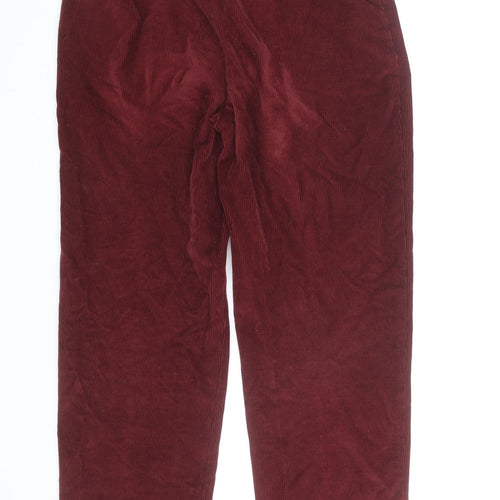 Smartwear Womens Red Corduroy Straight Jeans Size 18 Regular