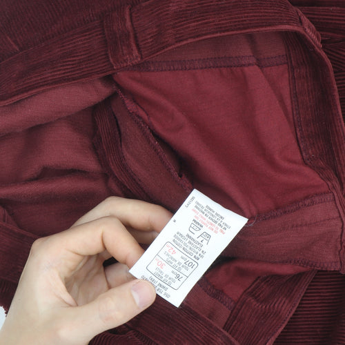 Smartwear Womens Red Corduroy Straight Jeans Size 18 Regular