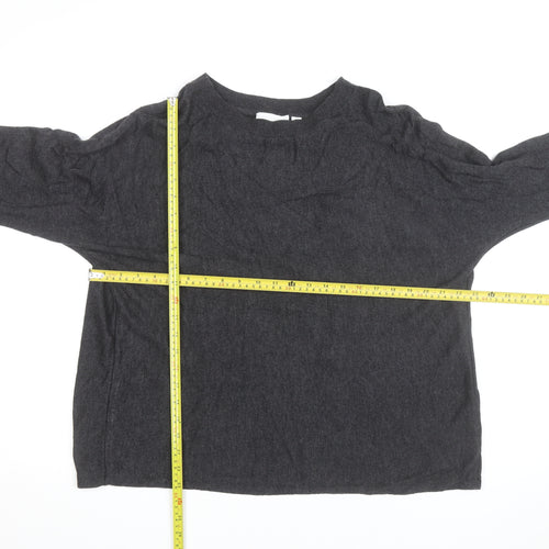 The White Company Women's Grey Crew Neck Jumper Size 16 Wool Blend