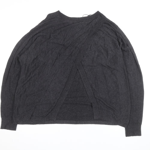The White Company Women's Grey Crew Neck Jumper Size 16 Wool Blend