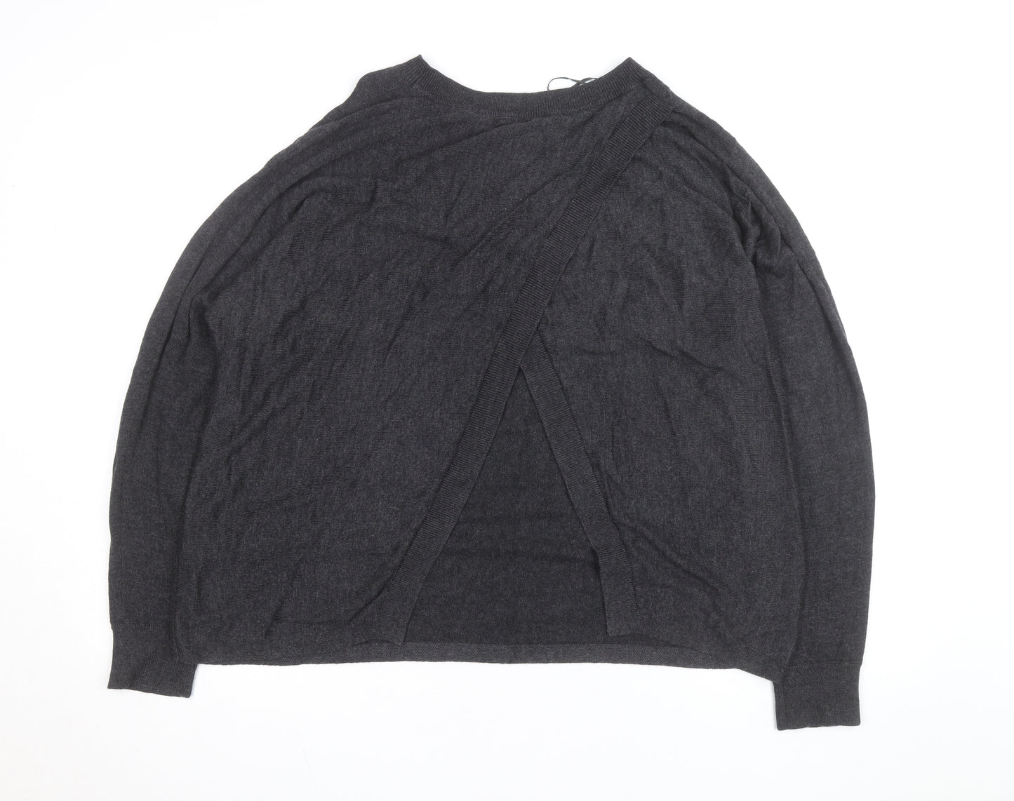 The White Company Women's Grey Crew Neck Jumper Size 16 Wool Blend