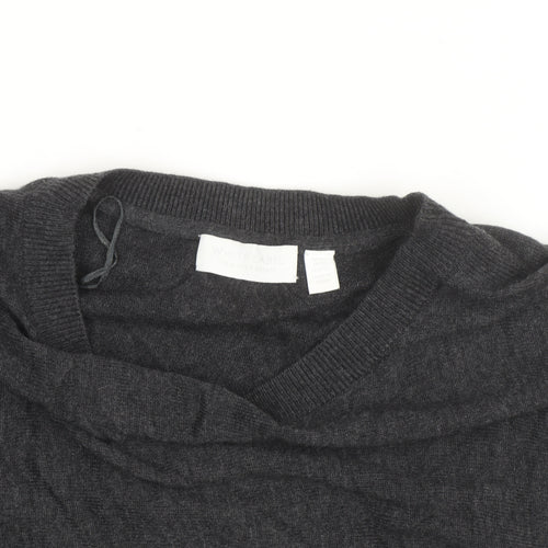 The White Company Women's Grey Crew Neck Jumper Size 16 Wool Blend