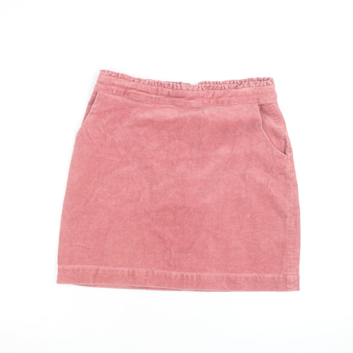 Oliver Bonas Womens Pink Corduroy Mini Skirt Size 10