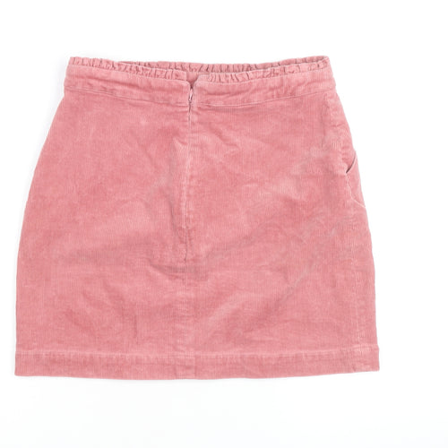 Oliver Bonas Womens Pink Corduroy Mini Skirt Size 10