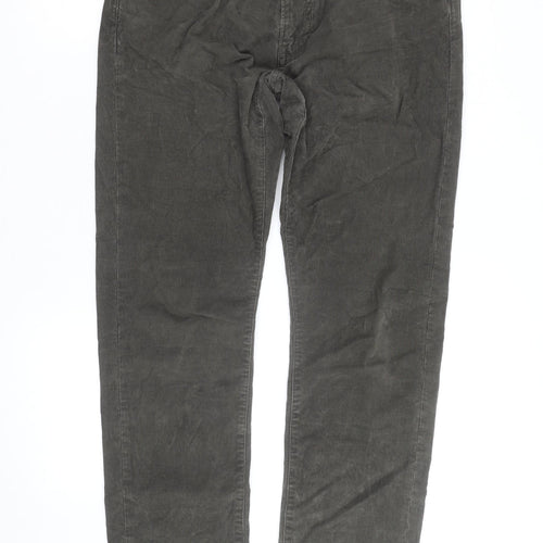 Uniqlo Men's Grey Corduroy Straight Jeans Size M Regular Fit