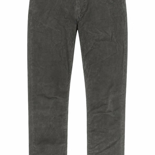 Uniqlo Men's Grey Corduroy Straight Jeans Size M Regular Fit
